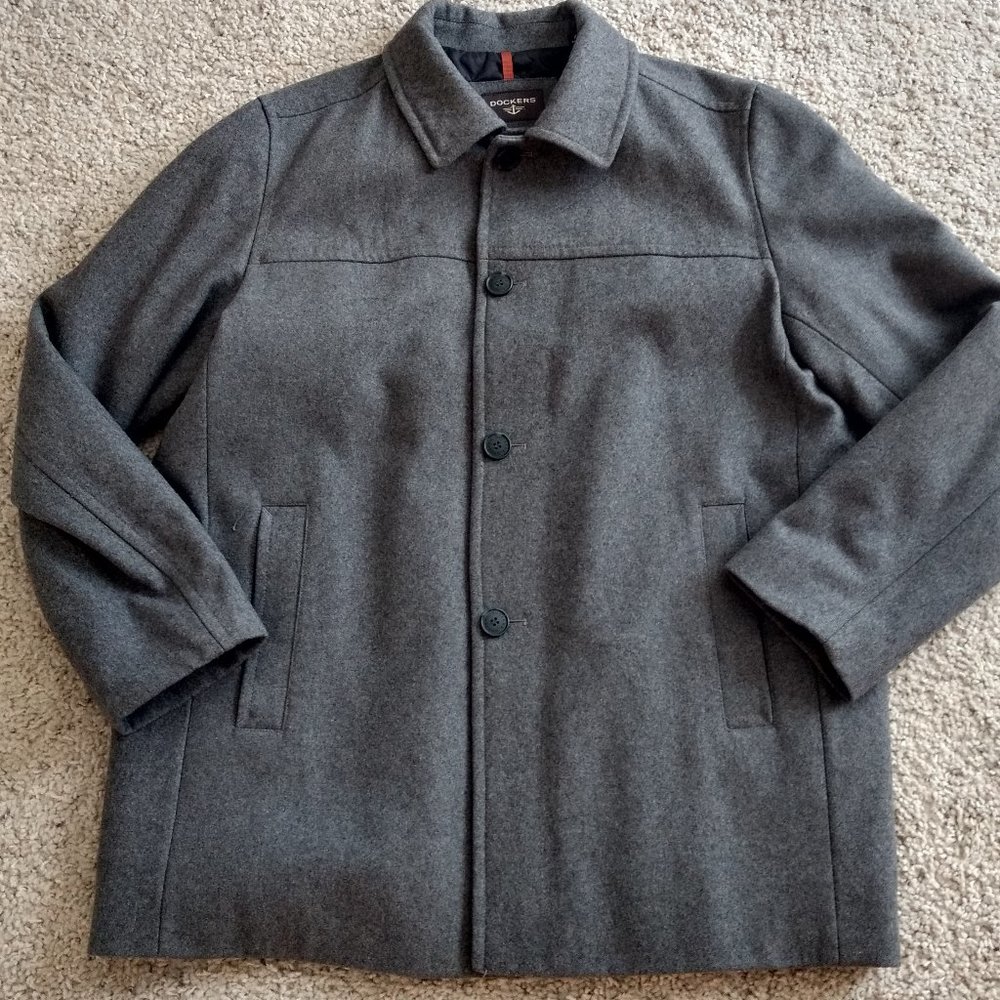 Dockers Mens Wool Blend Pea Coat